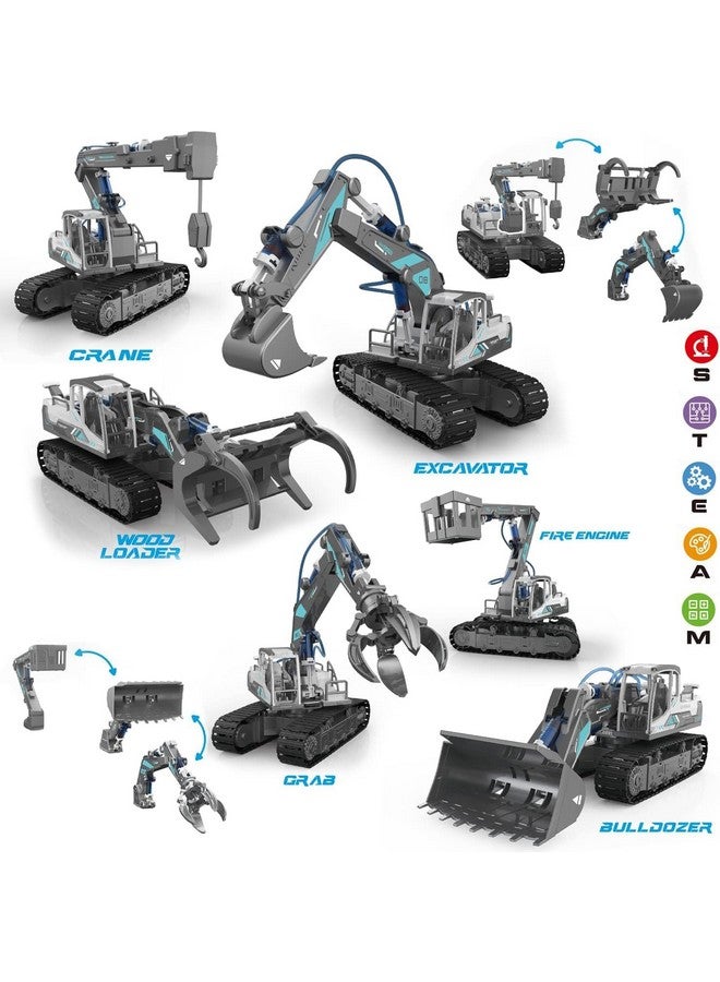 Magicwand 6-in-1 STEM & STEAM DIY Hydraulic Construction Engineering Loader Vehicle for Kids - Image 2