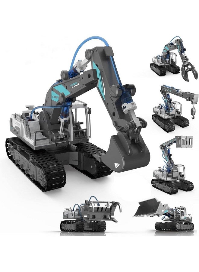 Magicwand 6-in-1 STEM & STEAM DIY Hydraulic Construction Engineering Loader Vehicle for Kids - Image 1