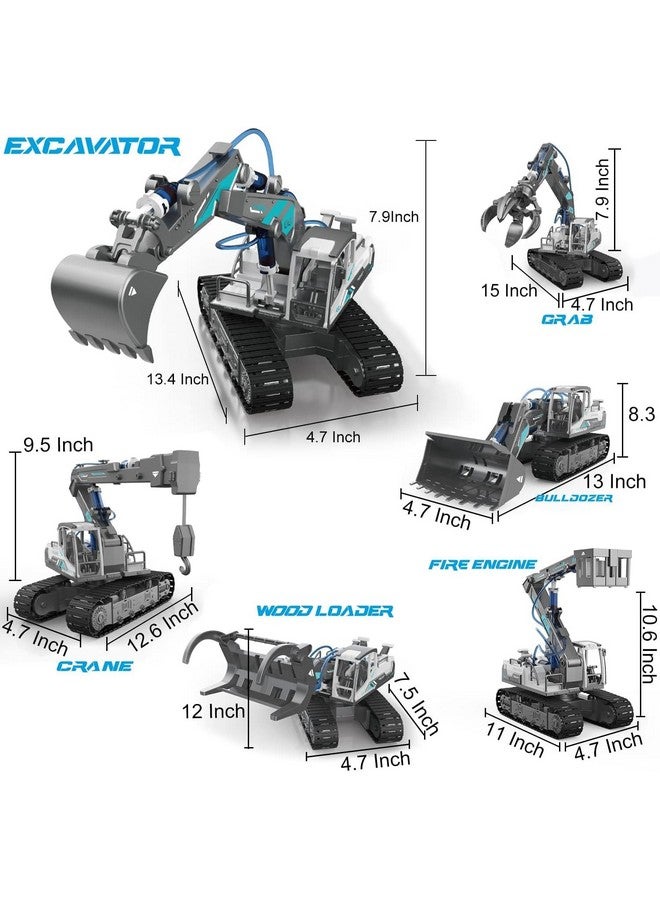 Magicwand 6-in-1 STEM & STEAM DIY Hydraulic Construction Engineering Loader Vehicle for Kids - Image 3