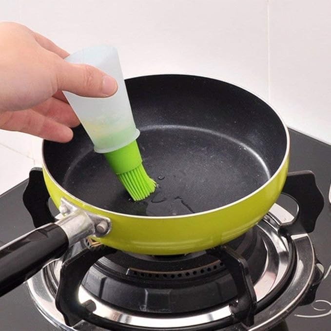 Kotudi Silicone Oil Dispenser Bottle Brush Pastry Basting Brush Oil Honey Wine Sauce Grill Cooking Oil Dispenser for Barbecue Roasting sauteing Frying Kitchen Tools Accessories Pack of 1  - Image 3