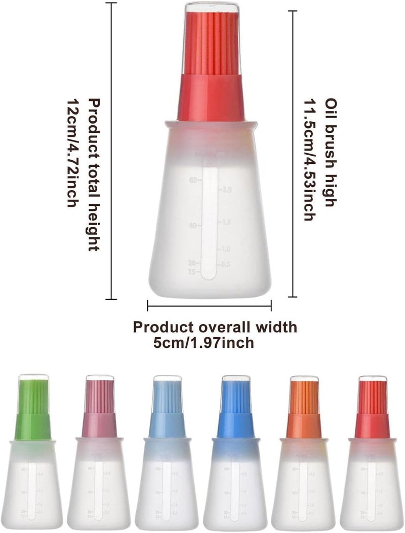 Kotudi Silicone Oil Dispenser Bottle Brush Pastry Basting Brush Oil Honey Wine Sauce Grill Cooking Oil Dispenser for Barbecue Roasting sauteing Frying Kitchen Tools Accessories Pack of 1  - Image 2
