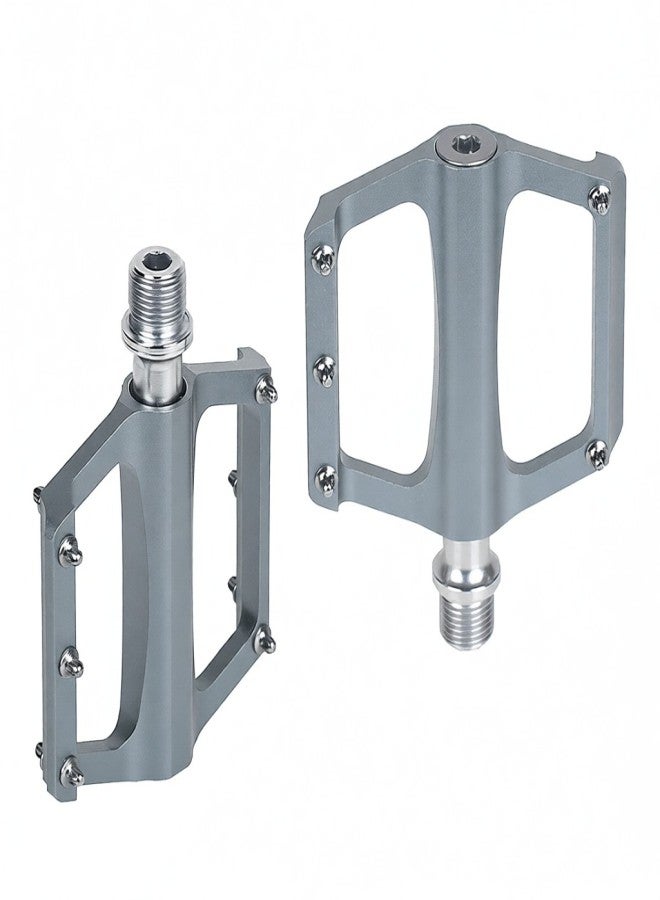 ENLEE Folding Bike Pedals Aluminium Alloy Flat Bicycle Platform Pedals Mountain Bike Pedals Cycling Road Pedals - Image 1