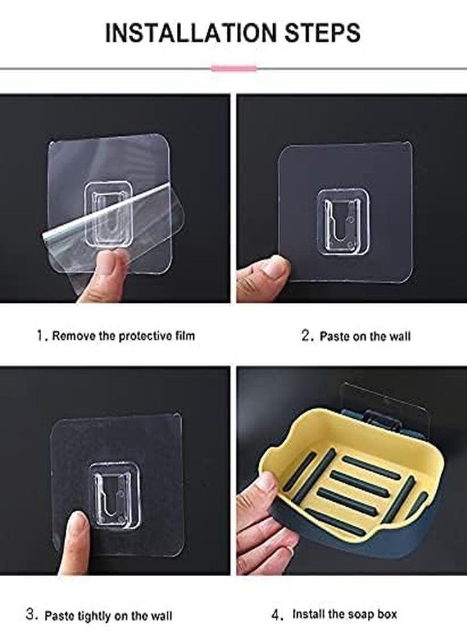 MVM Enterprise Soap Stand Wave for Home, Bathroom, wash Basin, Toilet Leak Proof Self Draining Double Layers ABS Soap Stand Wave Wall Mounted Self-Adhesive Soap Dish Holder Organiser Rack (1 pcs) - Image 3
