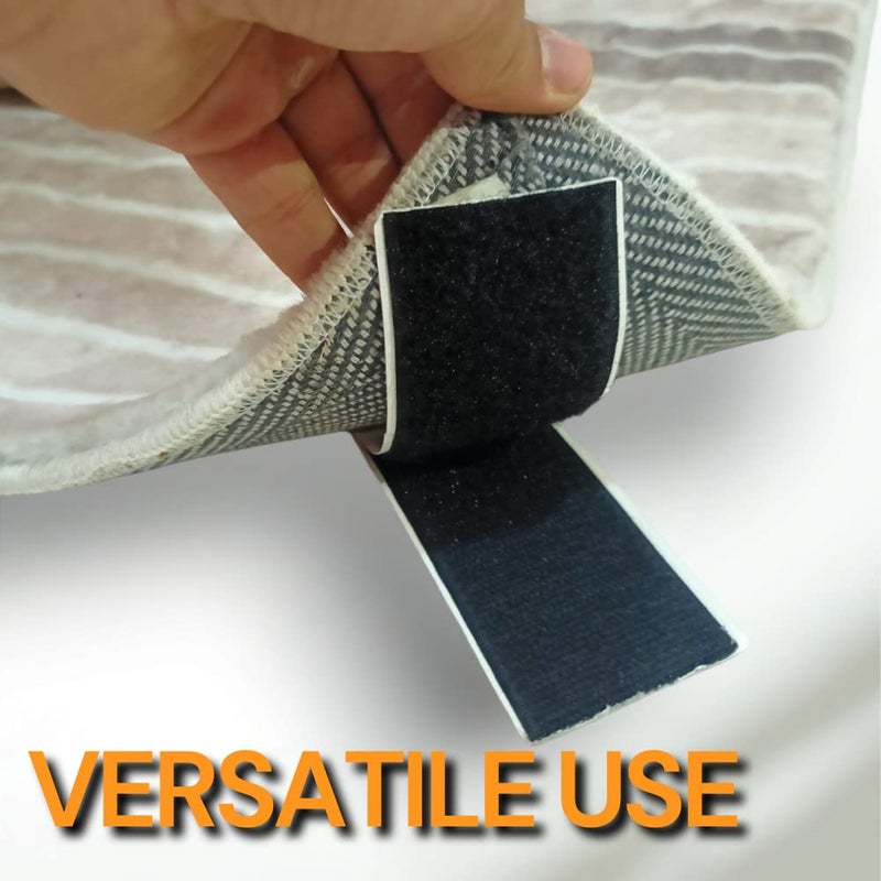 INSTITCH Self Adhesive Hook & Loop Tape - 1 Inch x 4 Inch - Heavy Gumming On Back, Velcro Strips, Nylon Self Adhesive Hook and Loop Tape - Perfect for Home and Office Use (Black) (48) - Image 4