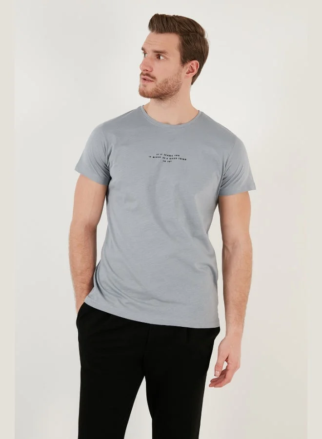 Buratti Buratti Cotton Slim Fit Crew Neck T Shirt Men's T SHIRT 541IFIT