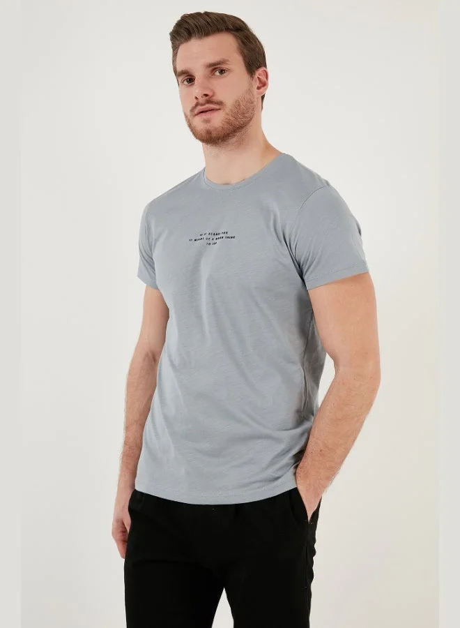 Buratti Buratti Cotton Slim Fit Crew Neck T Shirt Men's T SHIRT 541IFIT