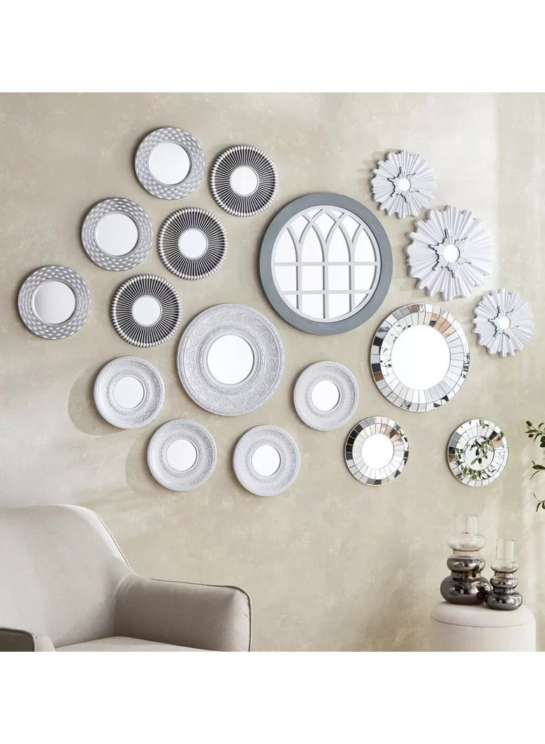 هوم بوكس مجموعة مرآة دائرية مكونة من 5 قطع - Image 5