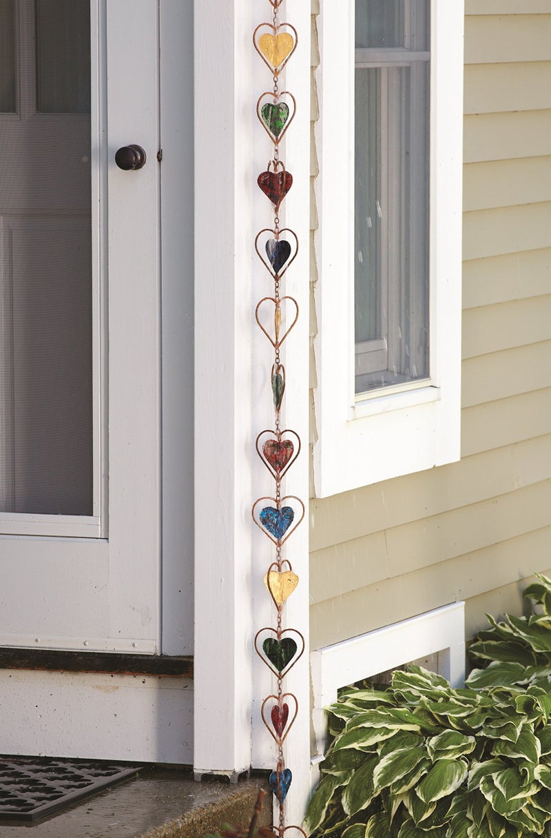 Ancient Graffiti Multicolor Heart Rain Chain, 4" x 96" x 4" - Image 2
