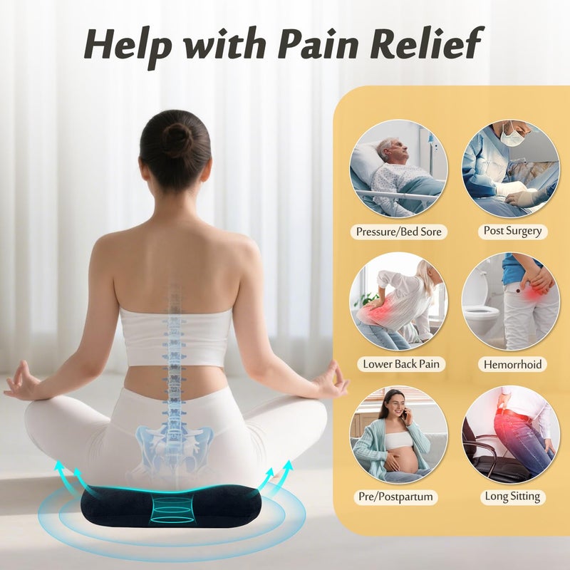 AOSSA Bed Sore Cushions for Butt Positioning Pillow, Pressure Ulcer Cushion, Donut Pressure Relief Pillow for Sleeping Position Wedge After Surgery Turning Back Body Leg Support Medical Seat Cushion - Image 2