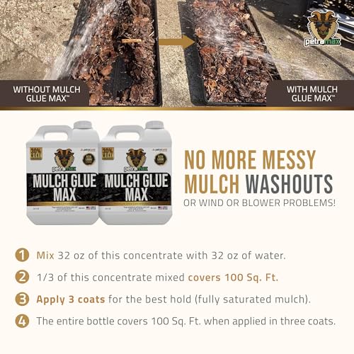 Petra غراء بترا ماكس للغطاء النباتي للصخور، تركيز أقصى، رابط غير سام للحصى، غراء للغطاء النباتي والصخور، مثبت للصخور والحصى - يجف بسرعة وشفاف (ماكس، 32 أونصة × 2) - Image 3