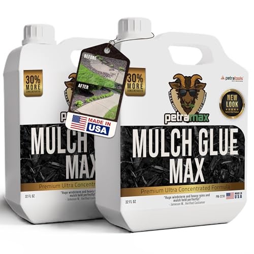 Petra غراء بترا ماكس للغطاء النباتي للصخور، تركيز أقصى، رابط غير سام للحصى، غراء للغطاء النباتي والصخور، مثبت للصخور والحصى - يجف بسرعة وشفاف (ماكس، 32 أونصة × 2) - Image 1