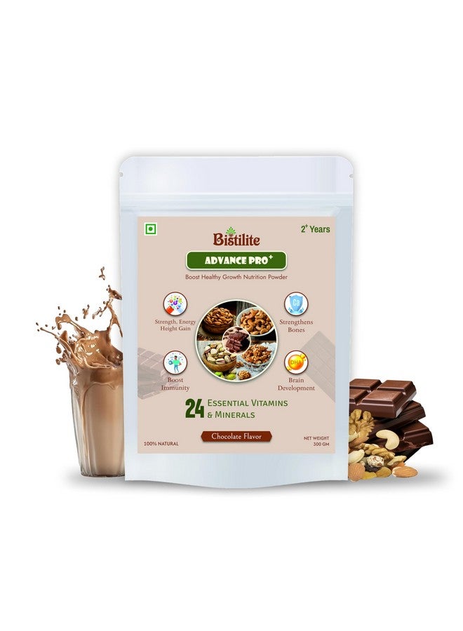 Bistilite Bistilite Advance Pro+, Boost Healthy Growth Nutrition Powder,2+Years,With 24 Essential Vitamins&Minerals Strength,Energy,Height Gain,Boost Immunity,Strenghthens Bones&Brain Development Chocolate Flavour-(300gm)  - Image 1