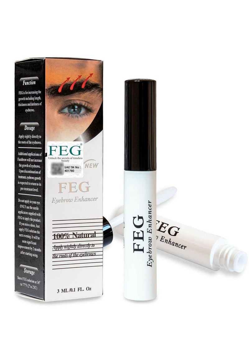 FEG Eyebrow Enhancer Eyebrow Growth Treatment Serum Eyebrow Eyelash Enhancing Serum for Darker Thicker Eyebrows Non-irritating and Safe Eyebrow Enhancer for Men and Women  - Image 1