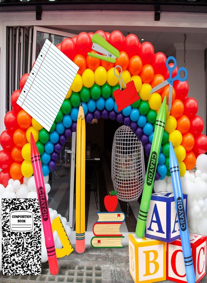 Resholder 14 Pcs Giant School Theme Party Decorations ABC Alphabet Party Favor Box Large Inflatable Pencil Crayon for Celebration Back to School Birthday Decoration - Image 5