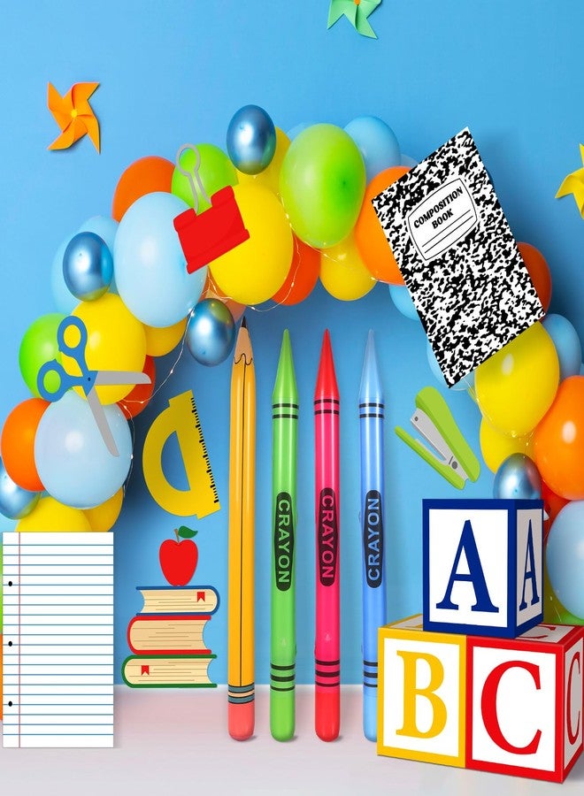 Resholder 14 Pcs Giant School Theme Party Decorations ABC Alphabet Party Favor Box Large Inflatable Pencil Crayon for Celebration Back to School Birthday Decoration - Image 4
