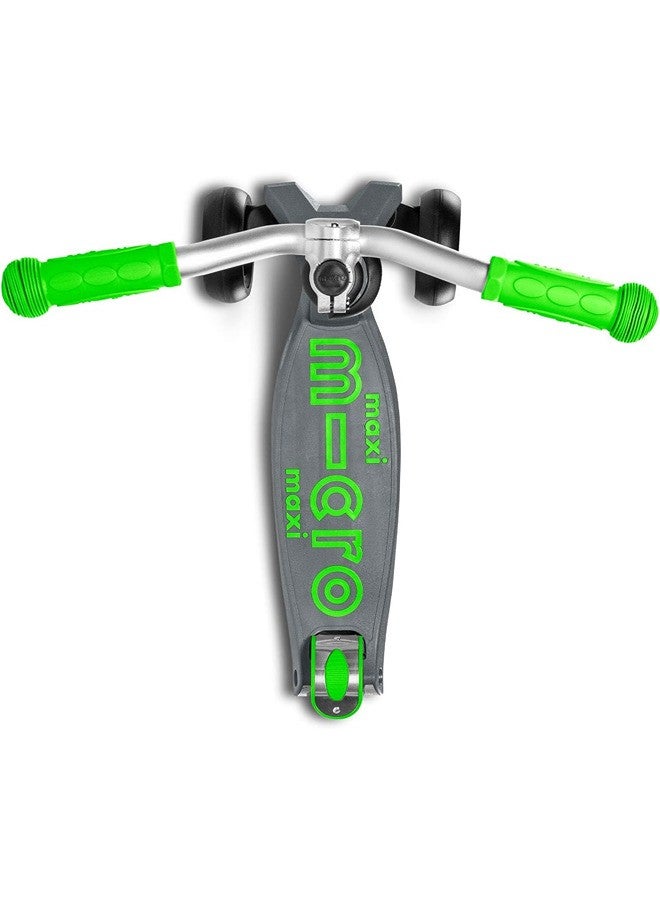 Micro Maxi Micro Deluxe Pro Scooter for Kids Grey & Green | Maxi Scooter | Kids Scooter | Scooter for Kids | Scooters | Scooter for Kids | Scooter for Boys - Image 2