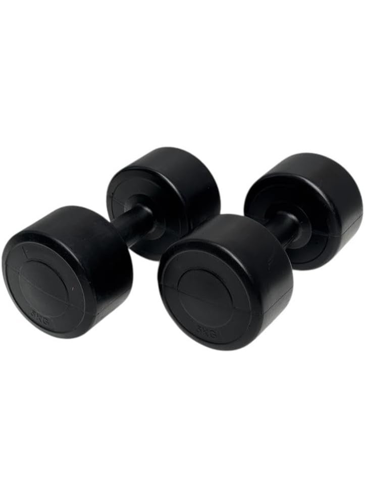 SportQ Heavy Duty Plastic Coated Dumbbell Pair – Training Weights for Home Workout & Muscle Building – Sturdy Design with Firm, Secure Grip - Image 1