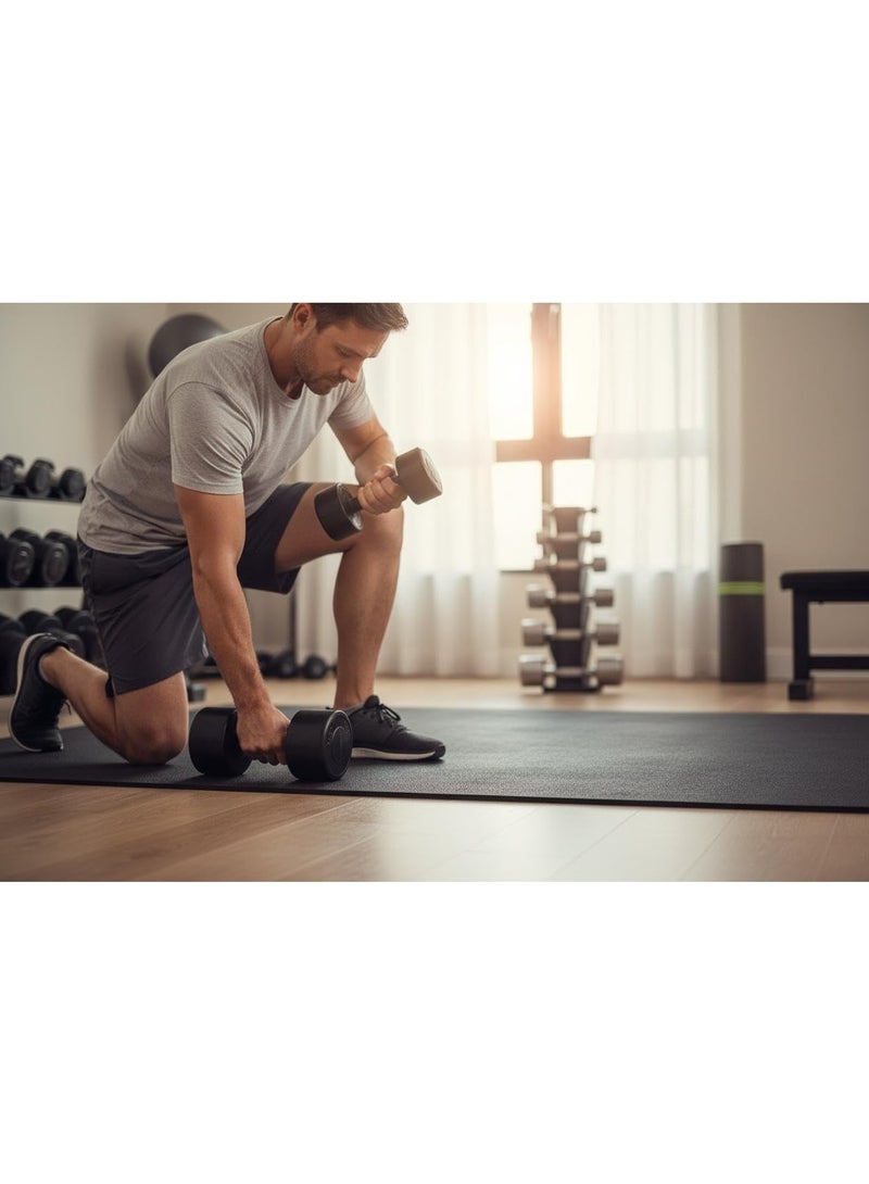 SportQ Heavy Duty Plastic Coated Dumbbell Pair – Training Weights for Home Workout & Muscle Building – Sturdy Design with Firm, Secure Grip - Image 4