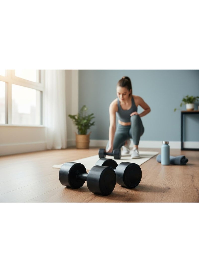 SportQ Heavy Duty Plastic Coated Dumbbell Pair – Training Weights for Home Workout & Muscle Building – Sturdy Design with Firm, Secure Grip - Image 3