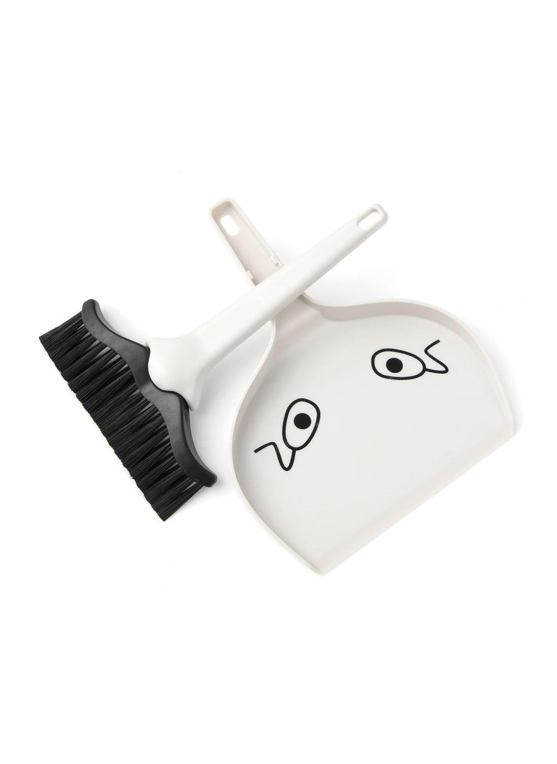 Generic - Small Table Broom and Dustpan Set, Mini Dust Pan with Brush Set Cute Hand Dustpan Table Top Brush Table Crumb Sweeper Broom for Desktop Keyboard Sweep Cars Pet Nest Home Sofa Kitchen - Image 1