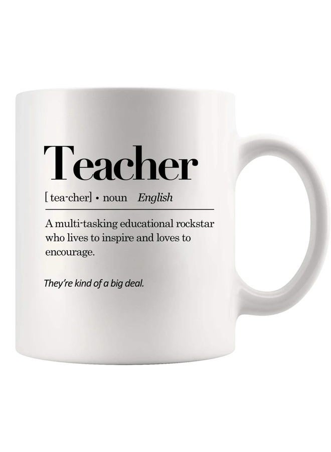 Panvola Teacher Definition Mug Appreciation Gifts from Students End of the Year Gift to Professor Ceramic Cup 11oz White 11 oz - Image 1
