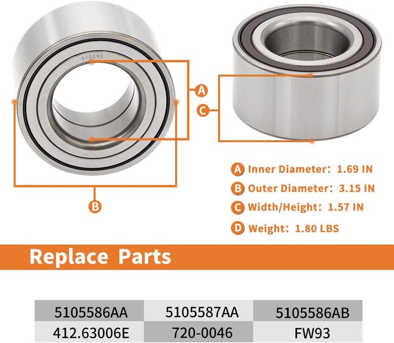 SimpliAuto Front Wheel Hub Bearing for Dodge Caliber 2007-12 - Image 5