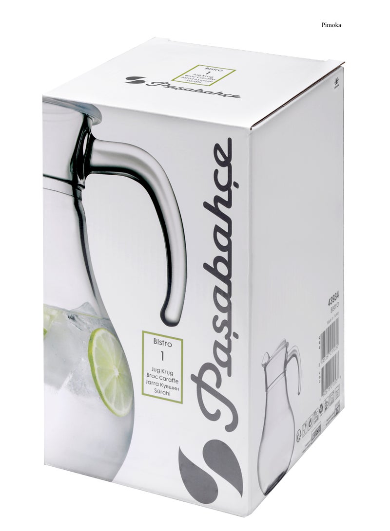 Pasabahce Bistro Glass Jug, 1800 Ml, 258 Mm Height, 109 Mm Diameter Clear - Image 2