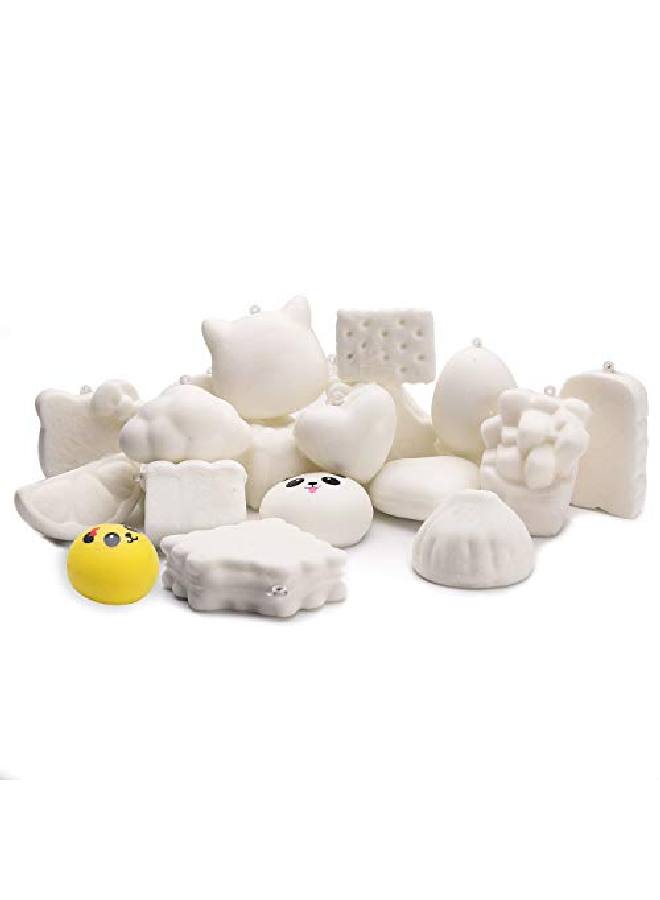 WATINC Random 10 Pcs Diy Squeeze Toys Cream Scented Kawaii Simulation Lovely Toy Medium Mini Soft Food Squeeze Bread Toys Keychains Phone Straps Bonus Random Stickers - Image 1
