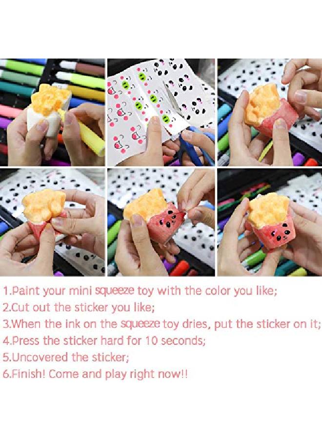WATINC Random 10 Pcs Diy Squeeze Toys Cream Scented Kawaii Simulation Lovely Toy Medium Mini Soft Food Squeeze Bread Toys Keychains Phone Straps Bonus Random Stickers - Image 4