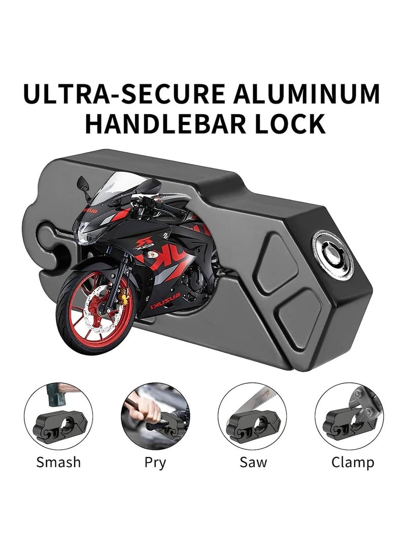 SYOSI Motorcycle Grip Lock Anti Theft Heavy Duty Motorcycle Lock fit for Motorcycles Mopeds Motorbikes Scooters ATVs Dirt Bike Street Bike Braking The Front Wheel Use on Grip Brake Handlebar - Image 4