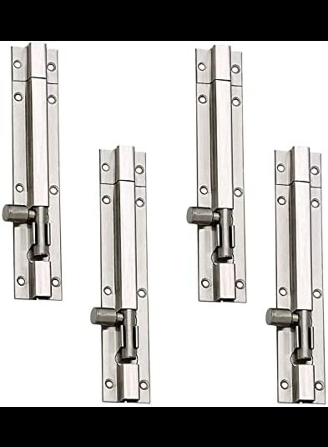 ABBASALI Stainless Steel Plain, Tower Bolt 4 Inch Chrome Finish  - Image 1