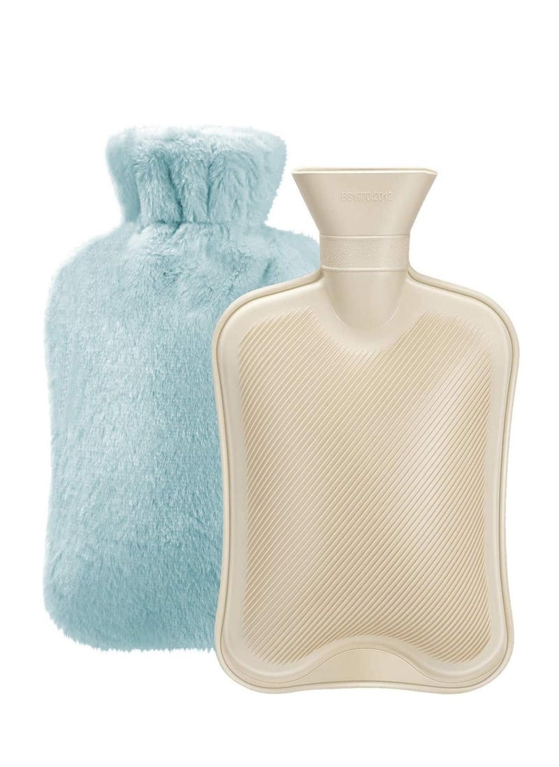 Lifenpure Lifenpure Hot Water Bag With Plush Cover Blue  - Image 1