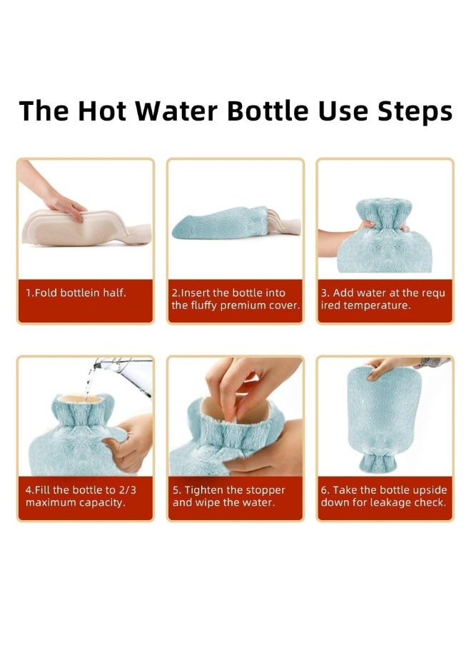 Lifenpure Lifenpure Hot Water Bag With Plush Cover Blue  - Image 4