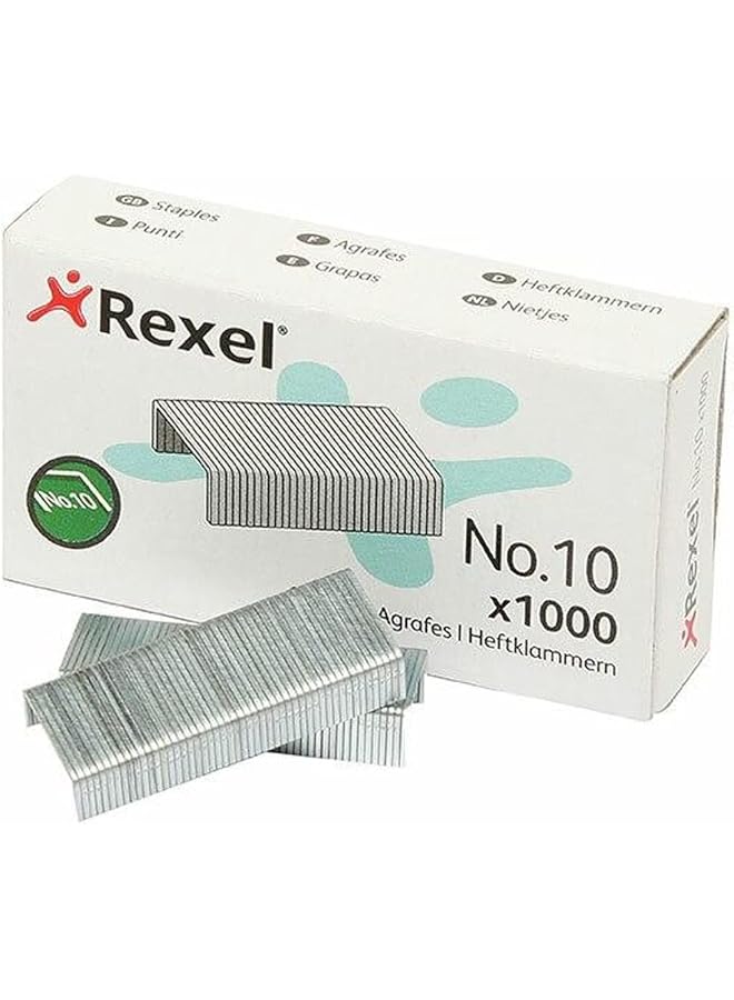 Rexel No. 10 Staples 1000 Piece 1 Pk 20