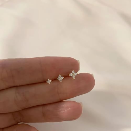 NONTAI 20G Flower Stud Push Pin Labret Threadless Flat Back Earring Tragus Stud Cartilage Helix Nose Stud - Image 5