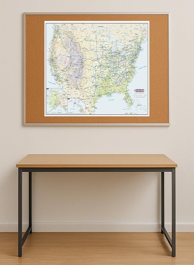 Globe Turner USA Interstate Highways Large Wall Map - 36 x 24.75 Laminated - Image 2