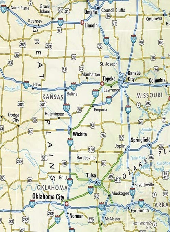 Globe Turner USA Interstate Highways Large Wall Map - 36 x 24.75 Laminated - Image 3