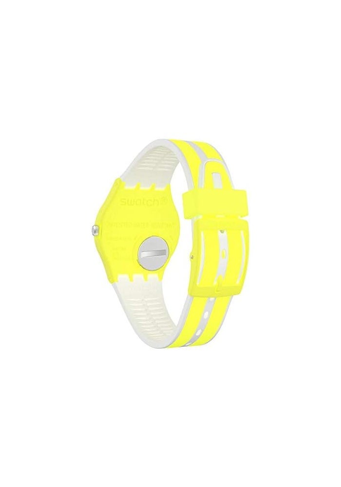 Swatch Unisex Adult Analogue Quartz Watch with Silicone Strap GJ702 - Lemoncello Yellow Dial - Image 5
