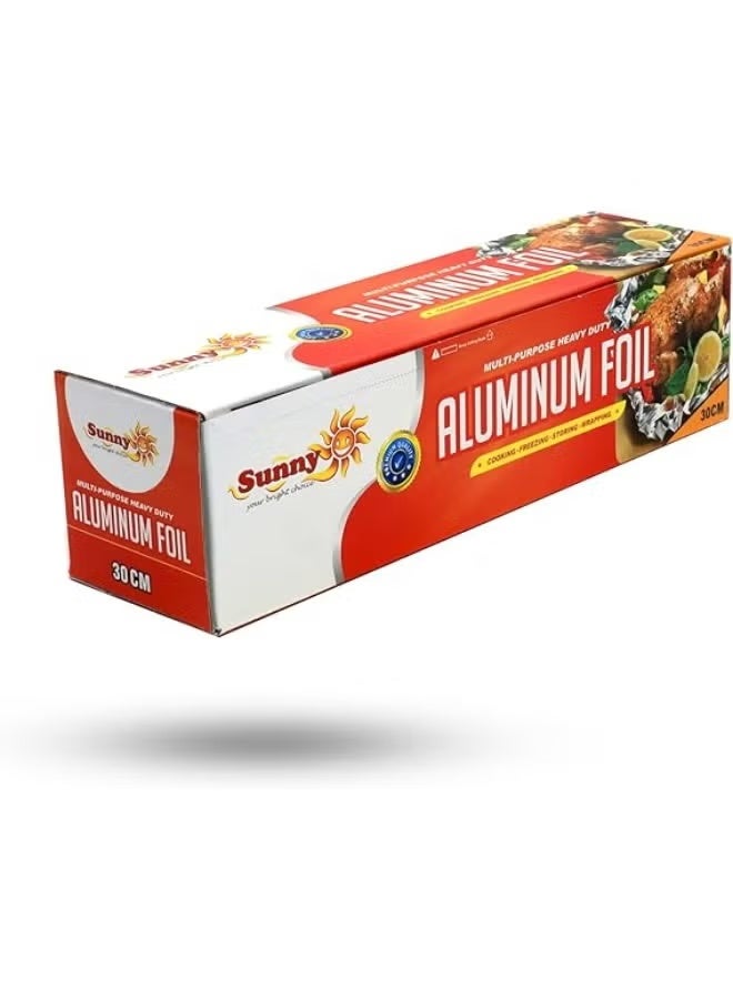 صني رول رقائق ألمنيوم 1 كجم عرض 30 سم للاستخدامات المتعددة - Image 1