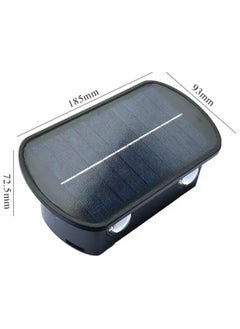 HUA QIANG WANG Solar Outdoor Up and Down Wall Lamp, 4W LED Solar Wall Lights Warm White, IP65 Waterproof for Garden, Porch, Garage, Patio, Balcony  - Image 2