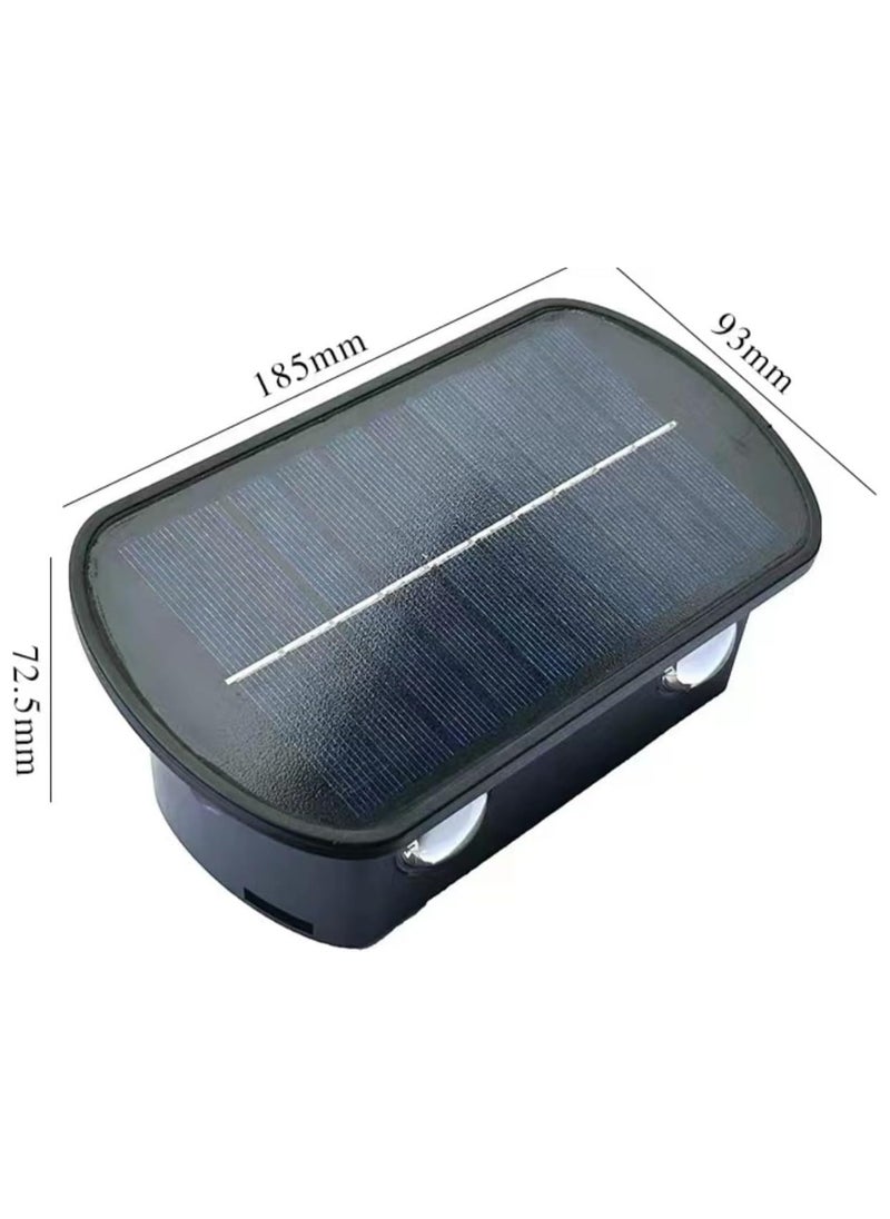 HUA QIANG WANG Solar Outdoor Up and Down Wall Lamp, 4W LED Solar Wall Lights Warm White, IP65 Waterproof for Garden, Porch, Garage, Patio, Balcony  - Image 2
