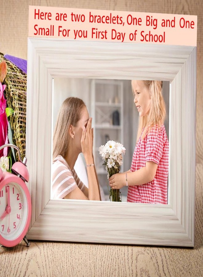 INENIMARTJ First Day of Kindergarten Bracelets First Day of School Bracelets for Mom,Back to School Bracelet for 2,Matching Heart Wish Adjustable Bracelet (C) - Image 4