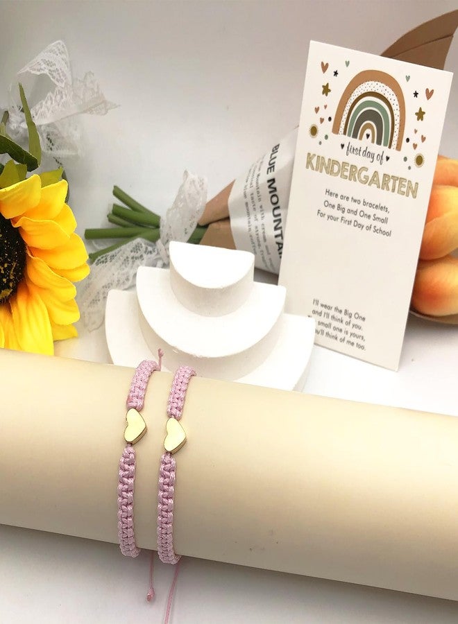 INENIMARTJ First Day of Kindergarten Bracelets First Day of School Bracelets for Mom,Back to School Bracelet for 2,Matching Heart Wish Adjustable Bracelet (C) - Image 5