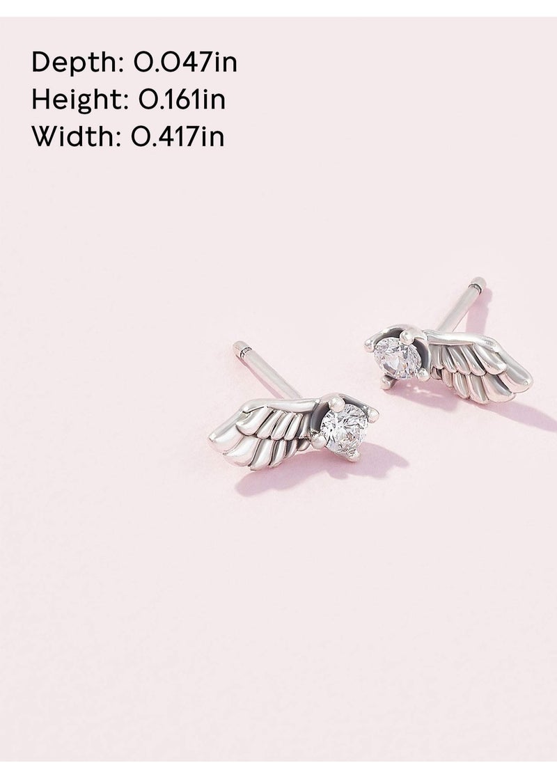 Pandora Violet - PANDORA Stud Earrings In Sterling Silver And Cubic Zirconia - Image 1