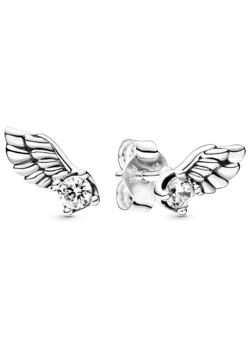 Pandora Violet - PANDORA Stud Earrings In Sterling Silver And Cubic Zirconia - Image 1