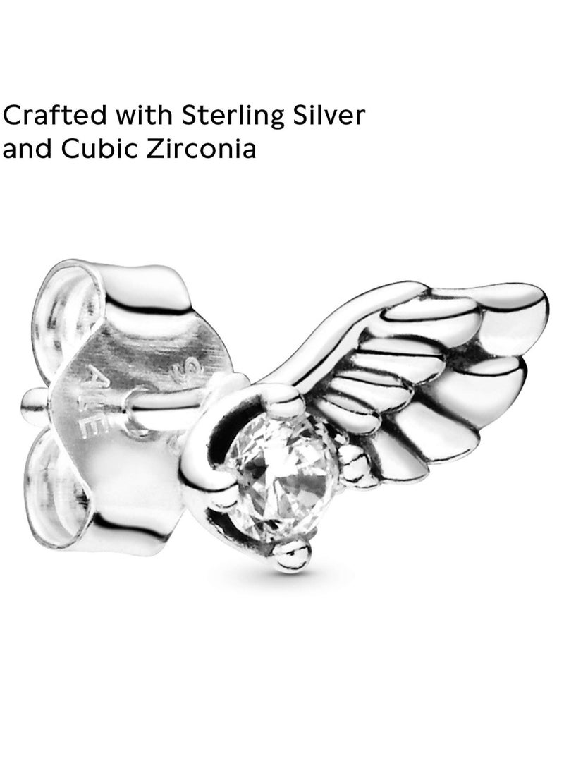 Pandora Violet - PANDORA Stud Earrings In Sterling Silver And Cubic Zirconia - Image 1
