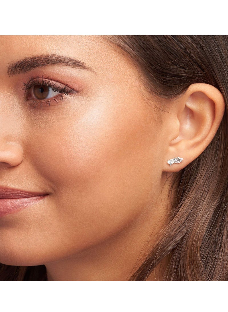 Pandora Violet - PANDORA Stud Earrings In Sterling Silver And Cubic Zirconia - Image 1