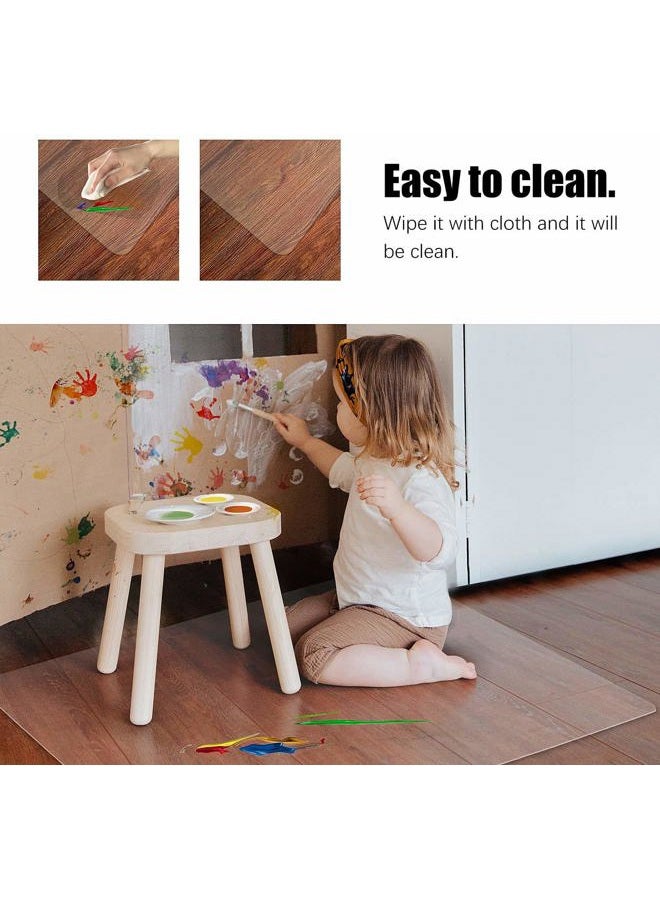 Kuyal Clear Chair Mat, Hard Floor Use, 48" X 53" Transparent Office Home Floor Protector mat Chairmats (48" X 53" Rectangle) - Image 4
