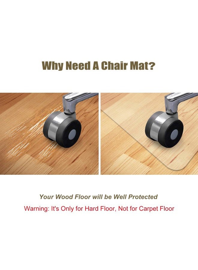 Kuyal Clear Chair Mat, Hard Floor Use, 48" X 53" Transparent Office Home Floor Protector mat Chairmats (48" X 53" Rectangle) - Image 3