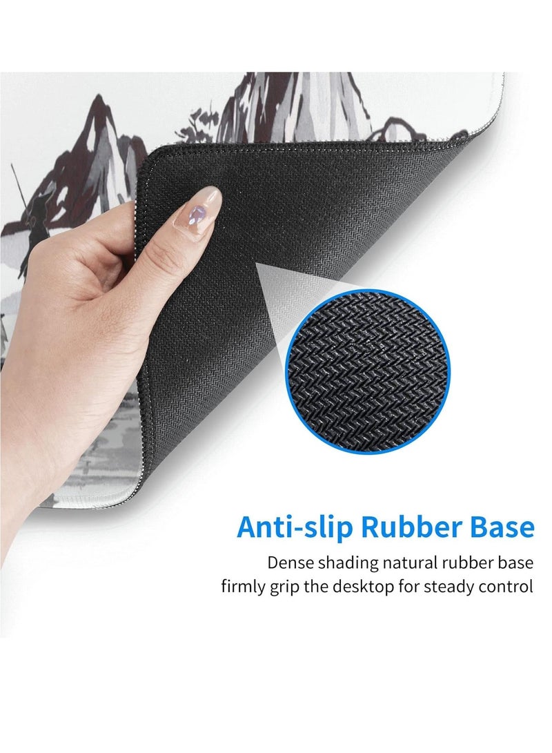 Japanese Pencil Art Cherry Blossoms Mouse Pad  – Gaming  Mat XL Size Anti Slip Base – Speed Edition | 70 X 30 cm - Image 3